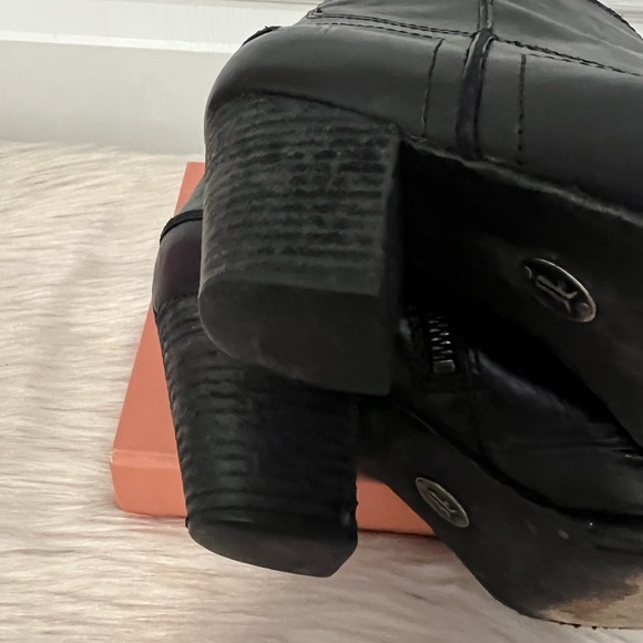 Frye Renee Black Ankle Leather Boots Size 8 - Picture 2 of 16